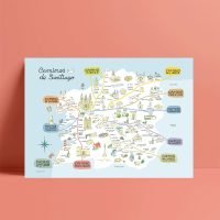 Póster Caminos de Santiago